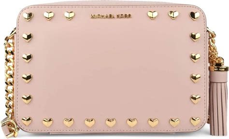 Michael Kors Medium Ultra Pink Ginny Heart Studded Camera 